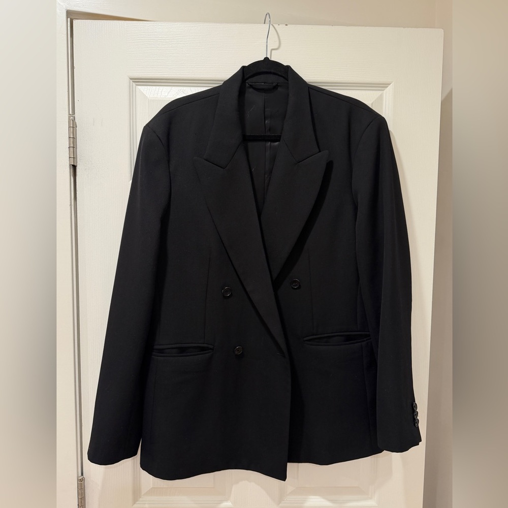 Second/Layer Pico Black Double-Breasted Blazer - image 6